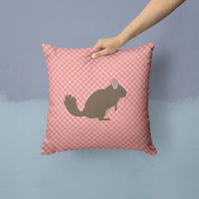 Load image into Gallery viewer, Chinchilla Pink Check Throw Pillow - 14x14 Decorative Pillow – Art for Your Home &amp; Patio BB7875PW1414