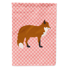 Load image into Gallery viewer, Red Fox Pink Check Flag Canvas House Size BB7876CHF