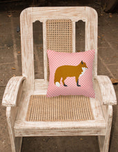 Load image into Gallery viewer, Red Fox Pink Check Fabric Decorative Pillow BB7876PW1818