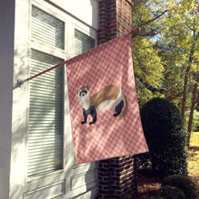 Load image into Gallery viewer, Ferret Pink Check Flag Canvas House Size BB7878CHF