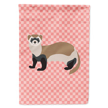 Load image into Gallery viewer, Ferret Pink Check Flag Canvas House Size BB7878CHF