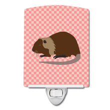 Load image into Gallery viewer, Coypu Nutria River Rat Pink Check Ceramic Night Light BB7879CNL