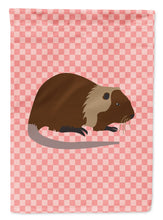 Load image into Gallery viewer, Coypu Nutria River Rat Pink Check Garden Flag - Outdoor Decorative Yard Flag