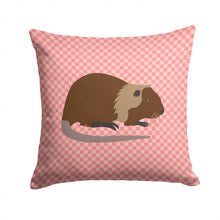 Load image into Gallery viewer, Coypu Nutria River Rat Pink Check Throw Pillow - 14x14 Decorative Pillow – Art for Your Home &amp; Patio BB7879PW1414