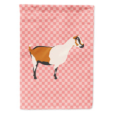 Load image into Gallery viewer, Alpine Goat Pink Check Flag Canvas House Size BB7880CHF
