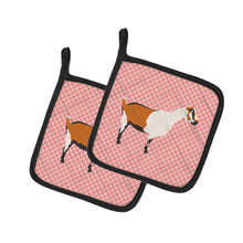 Load image into Gallery viewer, Alpine Goat Pink Check Pot Holders - Set of 2 - Heat-Resistant Kitchen Essentials BB7880PTHD