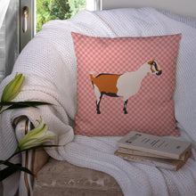 Load image into Gallery viewer, Alpine Goat Pink Check Throw Pillow - 14x14 Decorative Pillow – Art for Your Home &amp; Patio