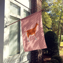 Load image into Gallery viewer, Toggenburger Goat Pink Check Flag Canvas House Size BB7881CHF