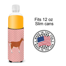 Load image into Gallery viewer, Toggenburger Goat Pink Check   Hugger for slim cans