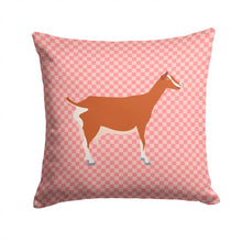 Load image into Gallery viewer, Toggenburger Goat Pink Check Throw Pillow - 14x14 Decorative Pillow – Art for Your Home &amp; Patio BB7881PW1414