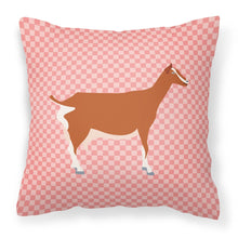 Load image into Gallery viewer, Toggenburger Goat Pink Check Fabric Decorative Pillow BB7881PW1818
