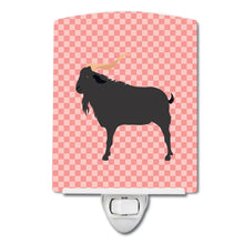 Load image into Gallery viewer, Verata Goat Pink Check Ceramic Night Light BB7882CNL