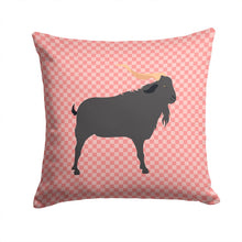 Load image into Gallery viewer, Verata Goat Pink Check Throw Pillow - 14x14 Decorative Pillow – Art for Your Home &amp; Patio BB7882PW1414