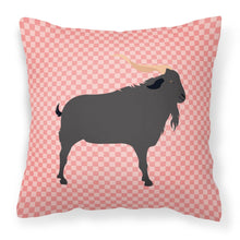 Load image into Gallery viewer, Verata Goat Pink Check Fabric Decorative Pillow BB7882PW1818
