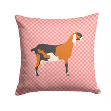 Load image into Gallery viewer, Anglo-nubian Nubian Goat Pink Check Throw Pillow - 14x14 Decorative Pillow – Art for Your Home &amp; Patio BB7883PW1414