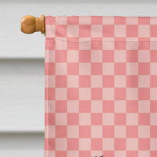 Load image into Gallery viewer, Black Bengal Goat Pink Check Flag Canvas House Size BB7884CHF