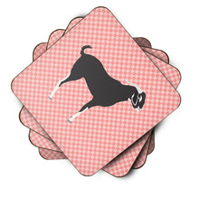 Load image into Gallery viewer, Black Bengal Goat Pink Check Foam Coaster  BB7884FC