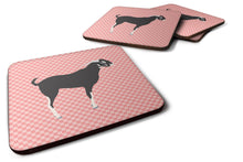 Load image into Gallery viewer, Black Bengal Goat Pink Check Foam Coaster  BB7884FC