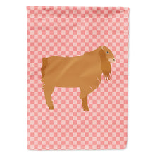 Load image into Gallery viewer, American Lamancha Goat Pink Check Flag Canvas House Size BB7885CHF