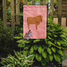 Load image into Gallery viewer, American Lamancha Goat Pink Check Garden Flag - Outdoor Decorative Yard Flag