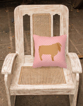 Load image into Gallery viewer, American Lamancha Goat Pink Check Fabric Decorative Pillow BB7885PW1818