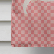 Load image into Gallery viewer, Boer Goat Pink Check Flag Canvas House Size BB7886CHF