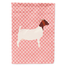 Load image into Gallery viewer, Boer Goat Pink Check Flag Canvas House Size BB7886CHF