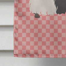Load image into Gallery viewer, Welsh Black-Necked Goat Pink Check Flag Canvas House Size BB7887CHF