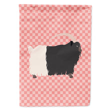 Load image into Gallery viewer, Welsh Black-Necked Goat Pink Check Flag Canvas House Size BB7887CHF
