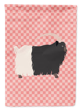 Load image into Gallery viewer, Welsh Black-Necked Goat Pink Check Garden Flag - Outdoor Decorative Yard Flag