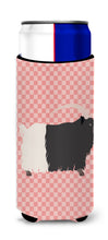 Load image into Gallery viewer, Welsh Black-Necked Goat Pink Check   Hugger for slim cans
