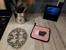 Load image into Gallery viewer, Welsh Black-Necked Goat Pink Check Pot Holders - Set of 2 - Heat-Resistant Kitchen Essentials BB7887PTHD