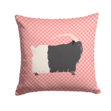 Load image into Gallery viewer, Welsh Black-Necked Goat Pink Check Throw Pillow - 14x14 Decorative Pillow – Art for Your Home &amp; Patio BB7887PW1414