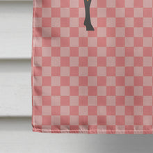 Load image into Gallery viewer, Oberhasli Goat Pink Check Flag Canvas House Size BB7888CHF
