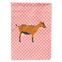 Load image into Gallery viewer, Oberhasli Goat Pink Check Flag Canvas House Size BB7888CHF