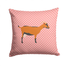 Load image into Gallery viewer, Oberhasli Goat Pink Check Throw Pillow - 14x14 Decorative Pillow – Art for Your Home &amp; Patio BB7888PW1414