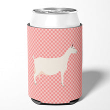 Load image into Gallery viewer, Saanen Goat Pink Check Can or Bottle Hugger BB7889CC