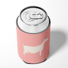 Load image into Gallery viewer, Saanen Goat Pink Check Can or Bottle Hugger BB7889CC