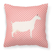 Load image into Gallery viewer, Saanen Goat Pink Check Fabric Decorative Pillow BB7889PW1818