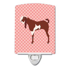 Load image into Gallery viewer, Jamnapari Goat Pink Check Ceramic Night Light BB7890CNL