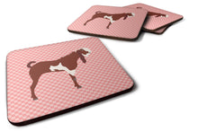 Load image into Gallery viewer, Jamnapari Goat Pink Check Foam Coaster  BB7890FC
