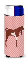 Load image into Gallery viewer, Jamnapari Goat Pink Check   Hugger for slim cans