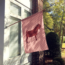 Load image into Gallery viewer, Kalahari Red Goat Pink Check Flag Canvas House Size BB7891CHF