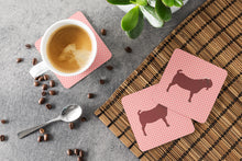 Load image into Gallery viewer, Kalahari Red Goat Pink Check Foam Coaster  BB7891FC