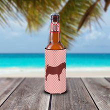Load image into Gallery viewer, Kalahari Red Goat Pink Check   Hugger for slim cans