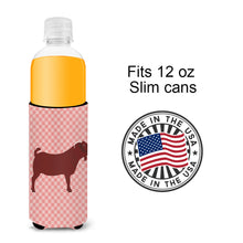 Load image into Gallery viewer, Kalahari Red Goat Pink Check   Hugger for slim cans