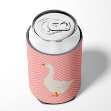 Load image into Gallery viewer, Embden Goose Pink Check Can or Bottle Hugger BB7892CC