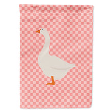 Load image into Gallery viewer, Embden Goose Pink Check Flag Canvas House Size BB7892CHF