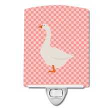 Load image into Gallery viewer, Embden Goose Pink Check Ceramic Night Light BB7892CNL