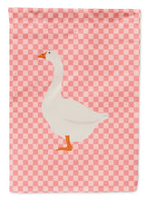 Load image into Gallery viewer, Embden Goose Pink Check Garden Flag - Outdoor Decorative Yard Flag